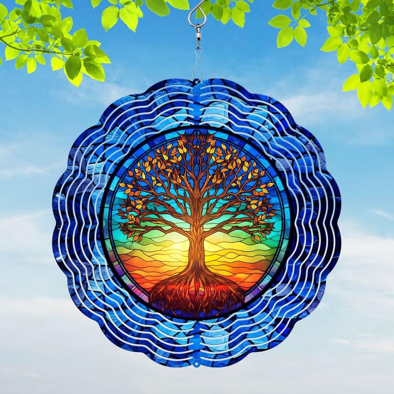 44memory Tree of Life Yard and Garden Wind Spinner, Unique 3D Hanging Tree of Life Wind Spinner - Image 1
